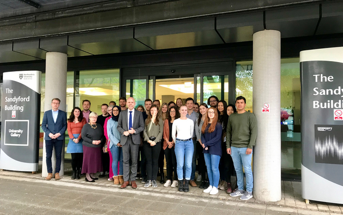 Students and teachers from Newcastle and Offenburg with Michael Stopfkuchen and Prof. Andreas Klasen